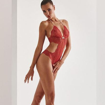 Bracli Sydney Double Strand Body in Red-Anna Bella Fine Lingerie-Red-Small-