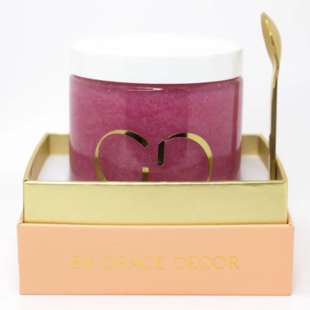 By Grace Decor Body Scrub in Kiss Me Scent-Scent-By Grace Decor-Anna Bella Fine Lingerie, Reveal Your Most Gorgeous Self!