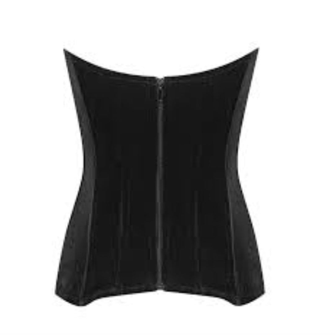 Cadolle Medicis Corset Black Velvet-Corsets / Bustiers-Cadolle-Black-Small-Anna Bella Fine Lingerie, Reveal Your Most Gorgeous Self!