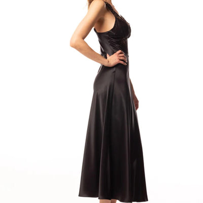 Christine Diva Inferno Gown in Black DI17126-Christine Designs-Black-Small-Anna Bella Fine Lingerie, Reveal Your Most Gorgeous Self!