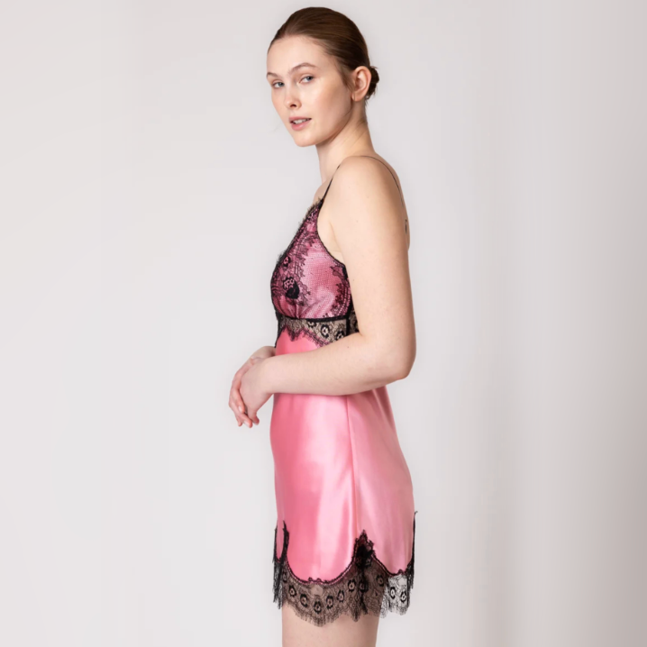 Christine Felicity Silk Chemise in Cadillac Pink FEL3977-Sleepwear-Christine Designs-Cadillac Pink-Small-Anna Bella Fine Lingerie, Reveal Your Most Gorgeous Self!
