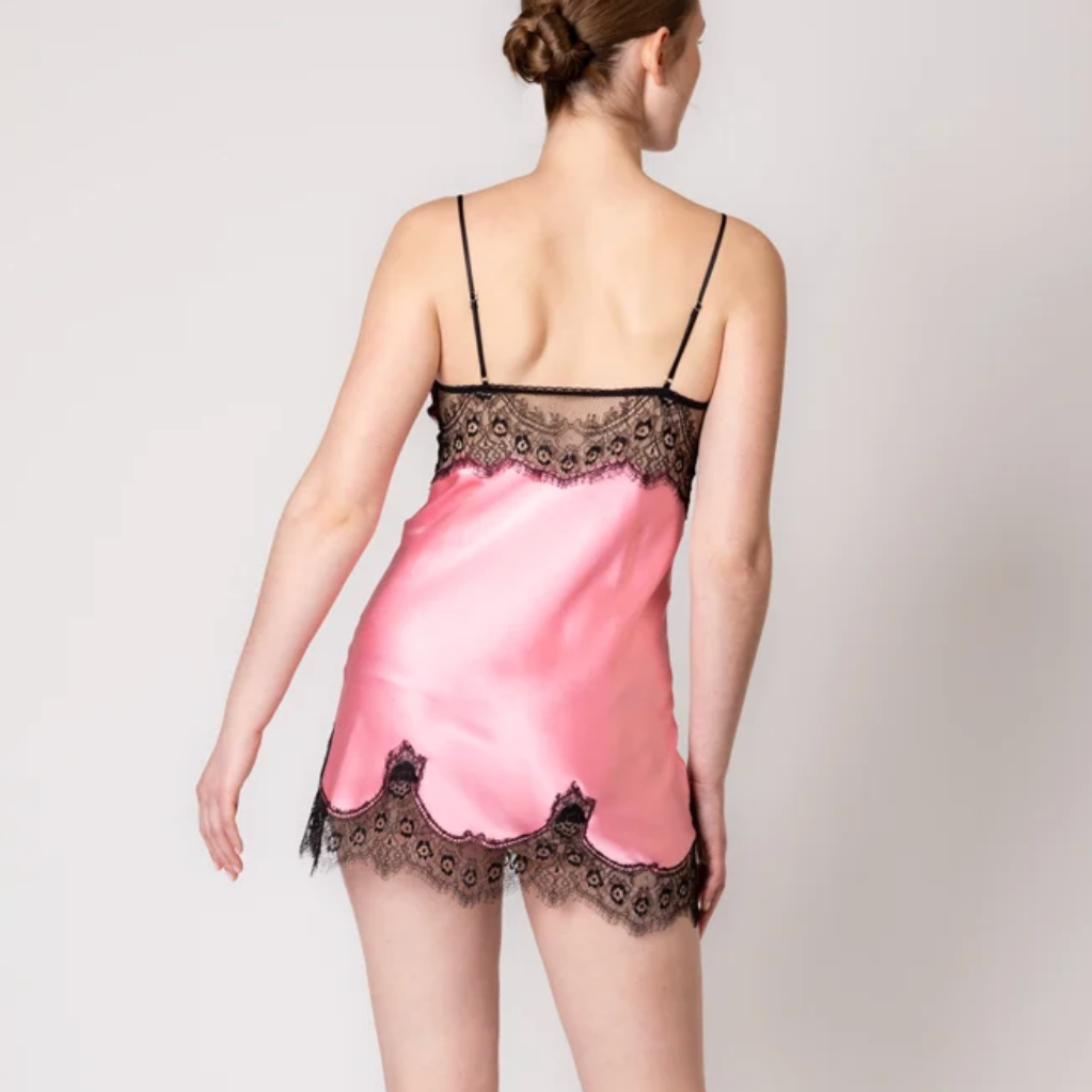 Christine Felicity Silk Chemise in Cadillac Pink FEL3977-Sleepwear-Christine Designs-Cadillac Pink-Small-Anna Bella Fine Lingerie, Reveal Your Most Gorgeous Self!