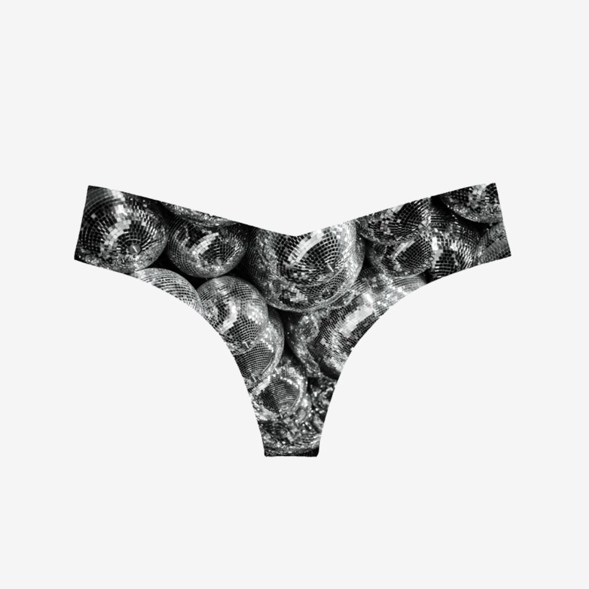 Commando Classic Mid-Rise Thong in Mirrorball CT02-Panties-Commando-Mirrorball-Small/Medium-Anna Bella Fine Lingerie, Reveal Your Most Gorgeous Self!
