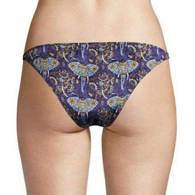 Commando 100% Silk Bikini 2Pack GP120-121-122-Anna Bella Fine Lingerie-Elephants/Sapphire-Small-