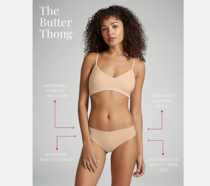 Commando Butter Mid Rise Thong CT16-Panties-Commando-Beige-XSmall-Anna Bella Fine Lingerie, Reveal Your Most Gorgeous Self!