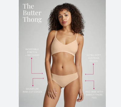 Commando Butter Mid Rise Thong CT16-Panties-Commando-Beige-XSmall-Anna Bella Fine Lingerie, Reveal Your Most Gorgeous Self!