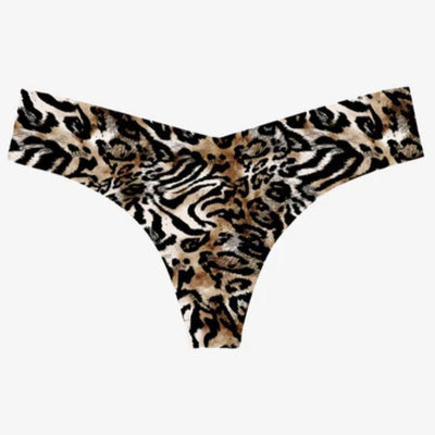 Commando Classic Print Thong in Wild Leopard CT02-Anna Bella Fine Lingerie-Wild Leopard-Small/Medium-