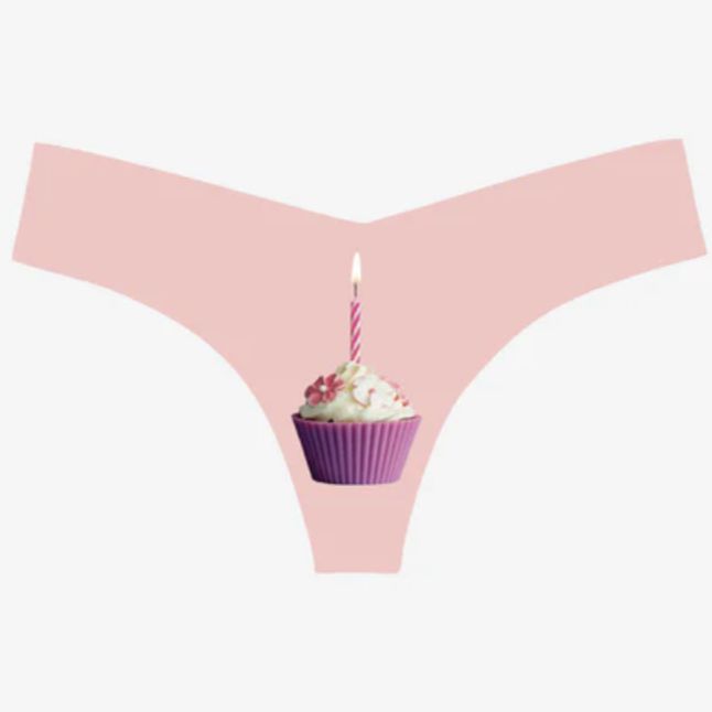 Commando Photo-Op Thong in Birthday Cake CT18-Anna Bella Fine Lingerie-Cupcake-Small/Medium-