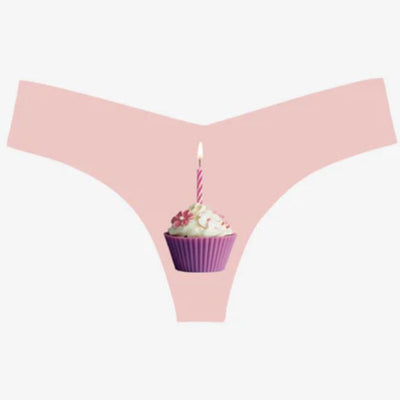 Commando Photo-Op Thong in Birthday Cake CT18-Panties-Commando-Cupcake-Small/Medium-Anna Bella Fine Lingerie, Reveal Your Most Gorgeous Self!