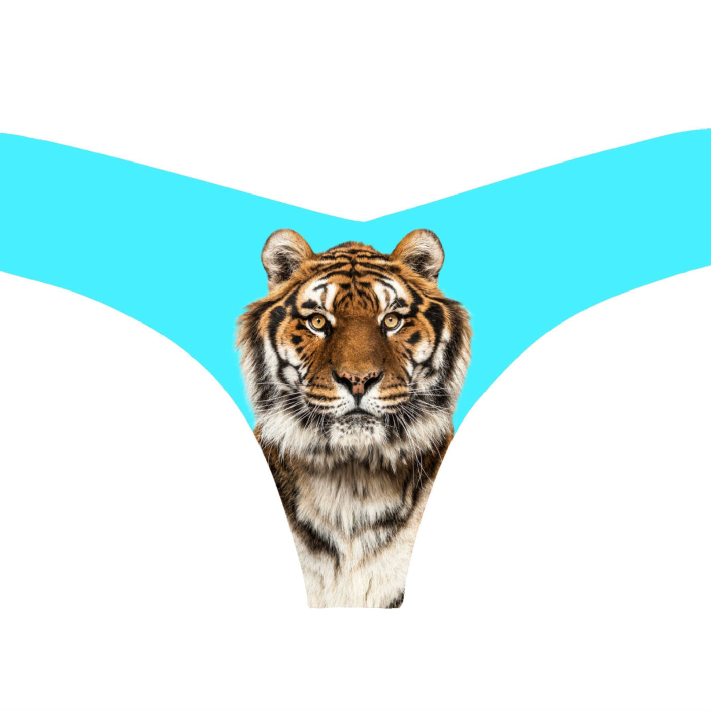 Commando Photo-Op Thongs in Blue Tiger CT18-Panties-Commando-Blue Tiger-Small/Medium-Anna Bella Fine Lingerie, Reveal Your Most Gorgeous Self!