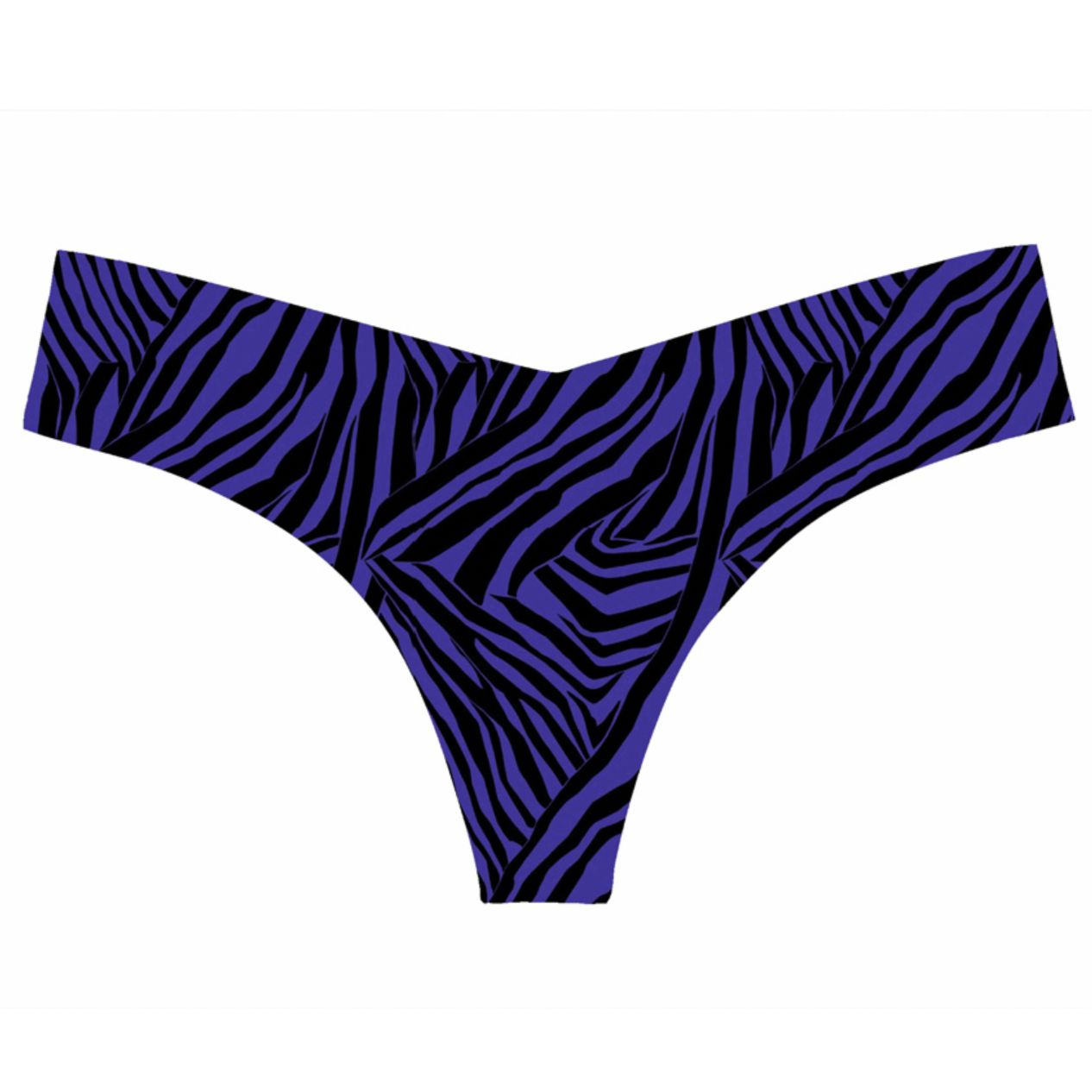 Commando Stripescape Purple Thong CT02-Anna Bella Fine Lingerie-Small/Medium-