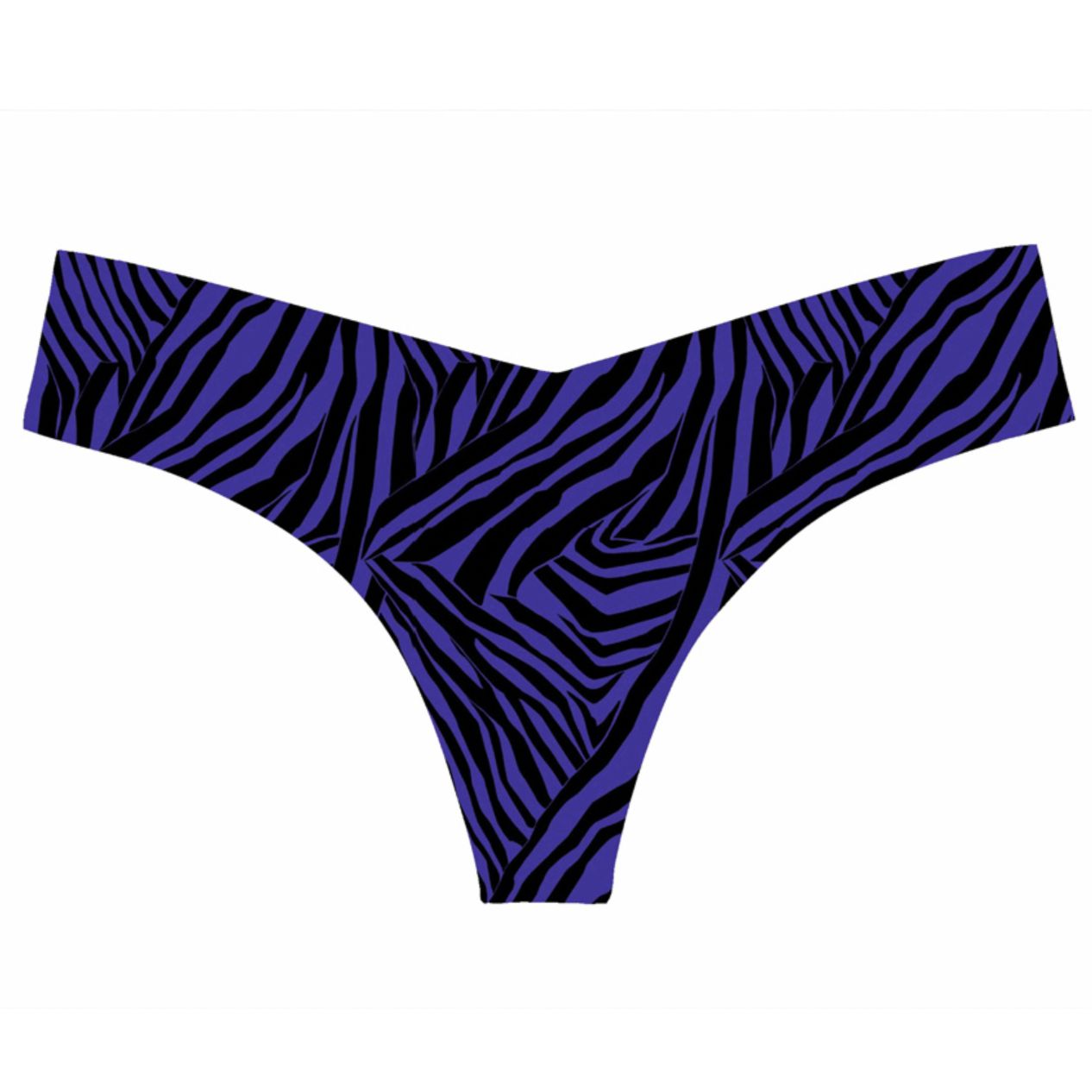 Commando Stripescape Purple Thong CT02-Panties-Commando-Small/Medium-Anna Bella Fine Lingerie, Reveal Your Most Gorgeous Self!