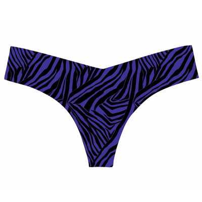 Commando Stripescape Purple Thong CT02-Panties-Commando-Small/Medium-Anna Bella Fine Lingerie, Reveal Your Most Gorgeous Self!