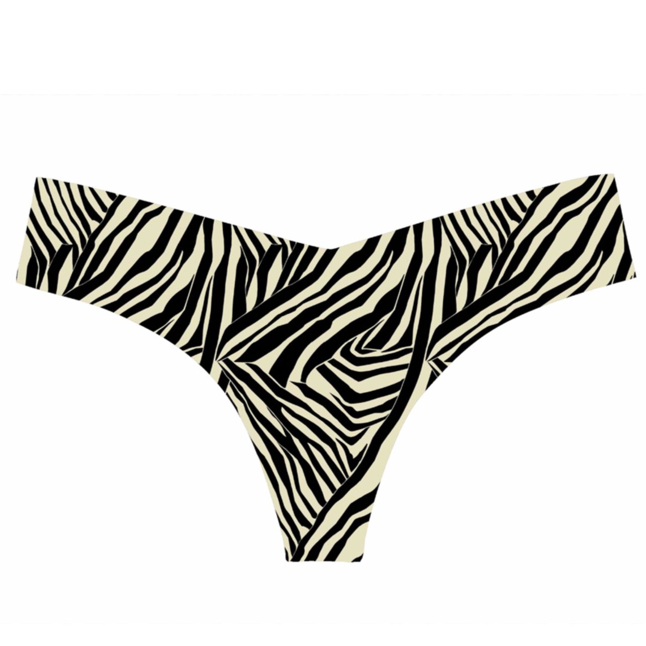 Commando Stripescape White Thong CT02-Anna Bella Fine Lingerie-Small/Medium-