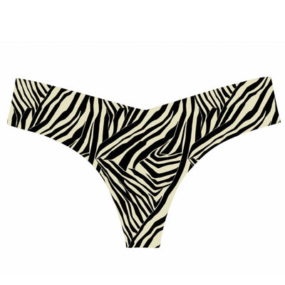 Commando Stripescape White Thong CT02-Panties-Commando-Small/Medium-Anna Bella Fine Lingerie, Reveal Your Most Gorgeous Self!