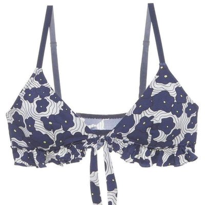 Cosabella Emma Blue Posie Bralet 1341-Bralette-Cosabella-Small-Anna Bella Fine Lingerie, Reveal Your Most Gorgeous Self!