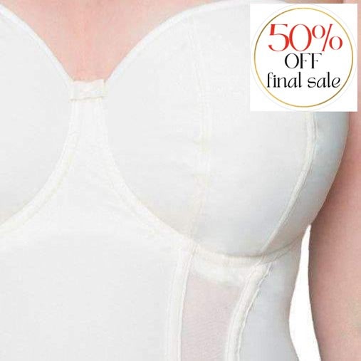 Curvy Kate Luxe Strapless Basque 0619-Corsets / Bustiers-Curvy Kate-Ivory-32-F-Anna Bella Fine Lingerie, Reveal Your Most Gorgeous Self!