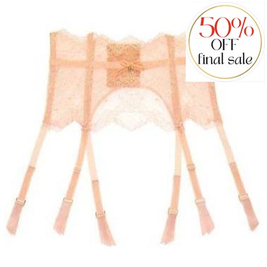 Dita Von Teese Lurex Lace Suspender in Vintage Peach D46015-Anna Bella Fine Lingerie-Vintage Pink-X-Small-