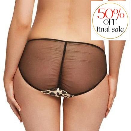 Dita Von Teese Millicent Bikini D22025-Panties-Dita Von Teese-Animal / Black-Medium-Anna Bella Fine Lingerie, Reveal Your Most Gorgeous Self!