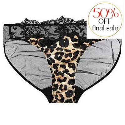 Dita Von Teese Millicent Bikini D22025-Panties-Dita Von Teese-Animal / Black-Medium-Anna Bella Fine Lingerie, Reveal Your Most Gorgeous Self!