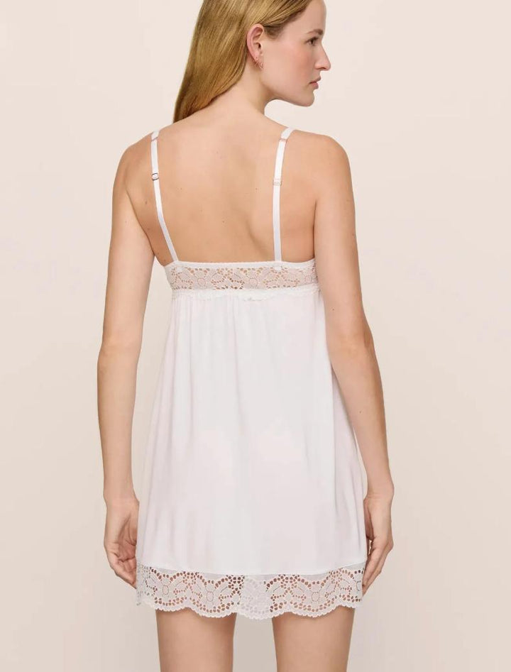 Eberjey Beatrix Slip S1882 in White-Loungewear-Eberjey-White-XSmall-Anna Bella Fine Lingerie, Reveal Your Most Gorgeous Self!