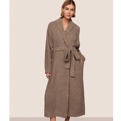 Eberjey Boucle Waffle Robe in Deep Taupe R2032-Robes-Eberjey-Deep Taupe-Small-Anna Bella Fine Lingerie, Reveal Your Most Gorgeous Self!