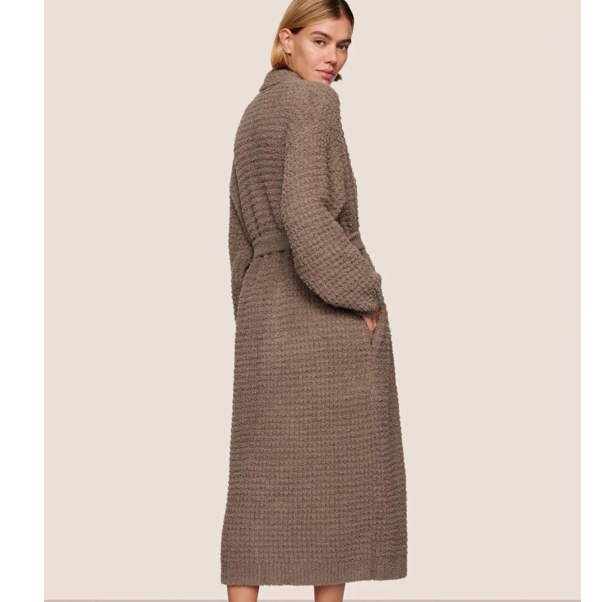 Eberjey Boucle Waffle Robe in Deep Taupe R2032-Anna Bella Fine Lingerie-Deep Taupe-Small-