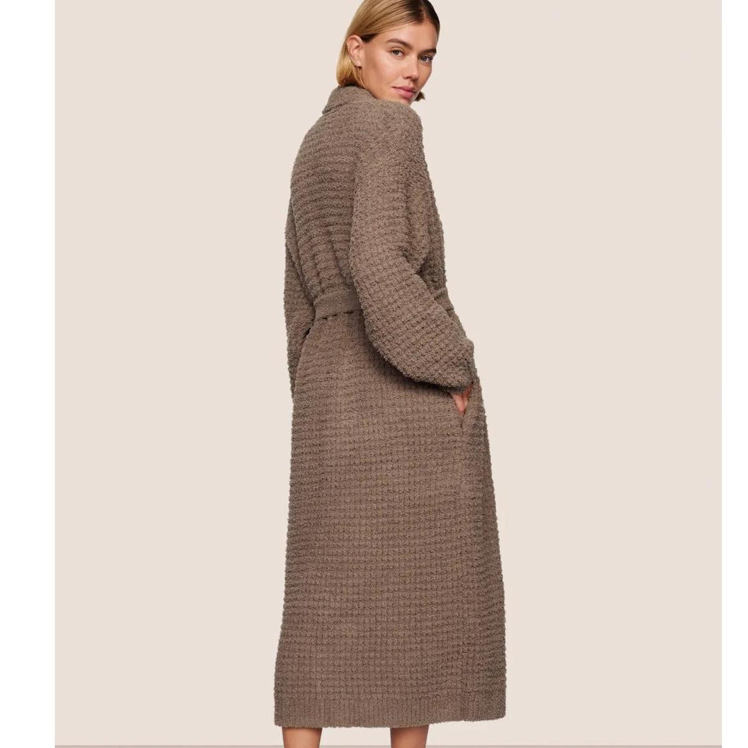 Eberjey Boucle Waffle Robe in Deep Taupe R2032-Robes-Eberjey-Deep Taupe-Small-Anna Bella Fine Lingerie, Reveal Your Most Gorgeous Self!
