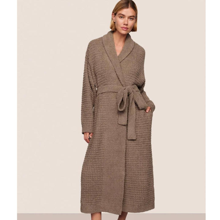 Eberjey Boucle Waffle Robe in Deep Taupe R2032-Robes-Eberjey-Deep Taupe-Small-Anna Bella Fine Lingerie, Reveal Your Most Gorgeous Self!