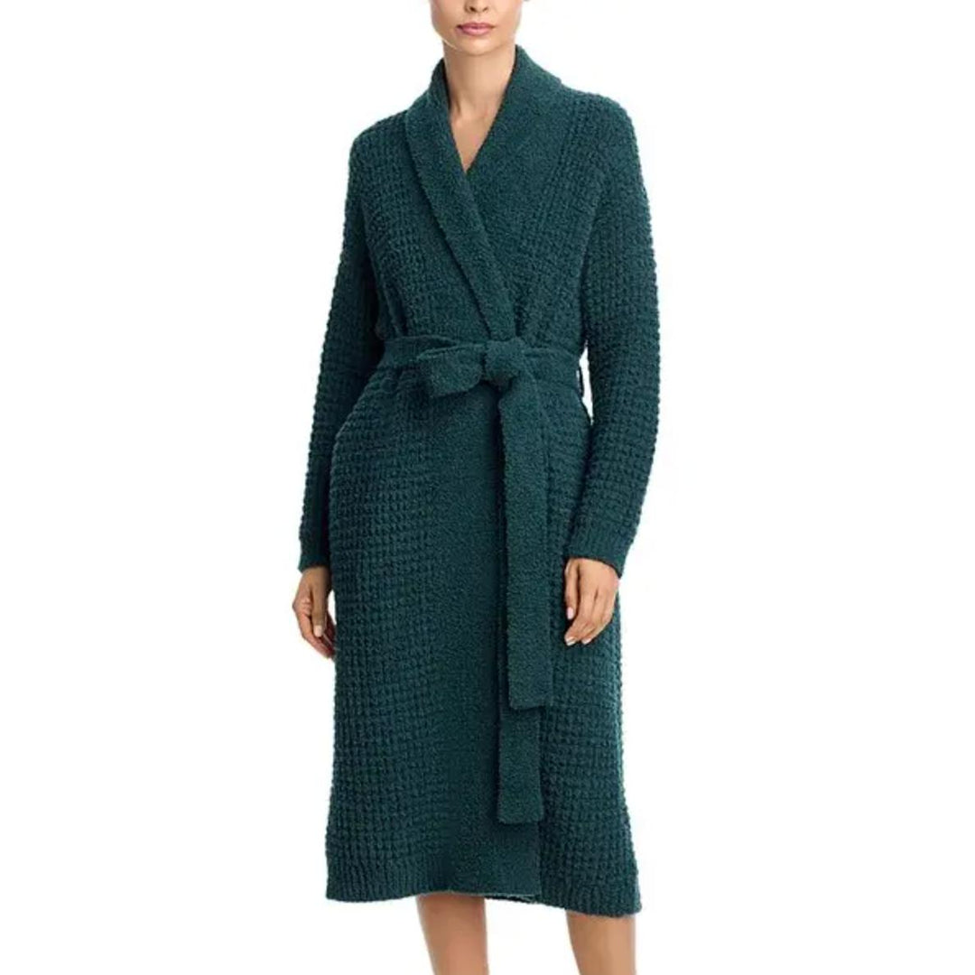 Eberjey Boucle Waffle Robe in Pine R2032-Robes-Eberjey-Pine-Small-Anna Bella Fine Lingerie, Reveal Your Most Gorgeous Self!