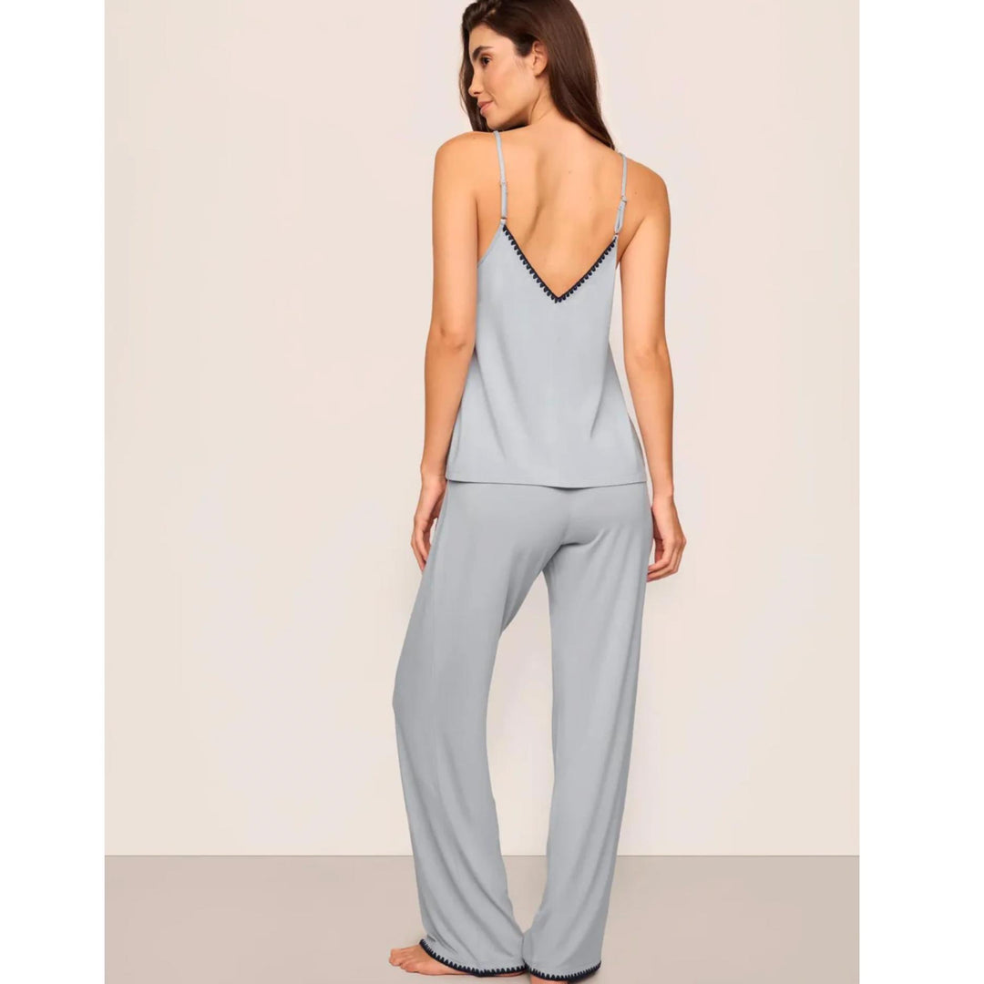 Eberjey Frida Cami Pant PJ Set C2018Z in Gray Dawn-Sleepwear-Eberjey-Gray Dawn-XSmall-Anna Bella Fine Lingerie, Reveal Your Most Gorgeous Self!