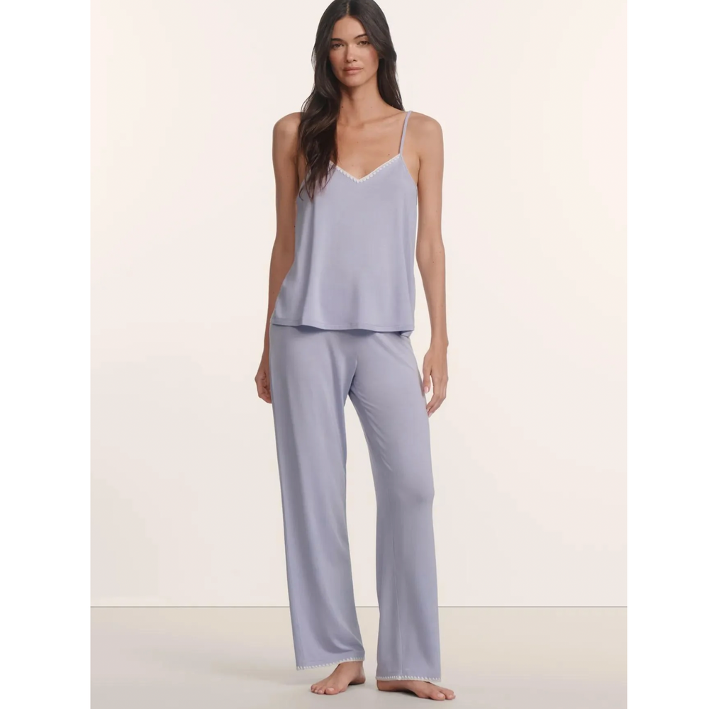 Eberjey Frida Cami Pant PJ Set C2018Z in Lavender Dusk/Ivory-Sleepwear-Eberjey-Lavender Dusk/Ivory-XSmall-Anna Bella Fine Lingerie, Reveal Your Most Gorgeous Self!
