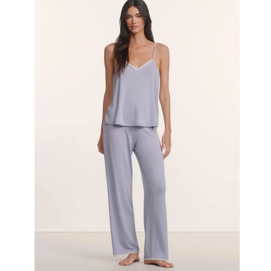 Eberjey Frida Cami Pant PJ Set C2018Z in Lavender Dusk/Ivory-Sleepwear-Eberjey-Lavender Dusk/Ivory-XSmall-Anna Bella Fine Lingerie, Reveal Your Most Gorgeous Self!