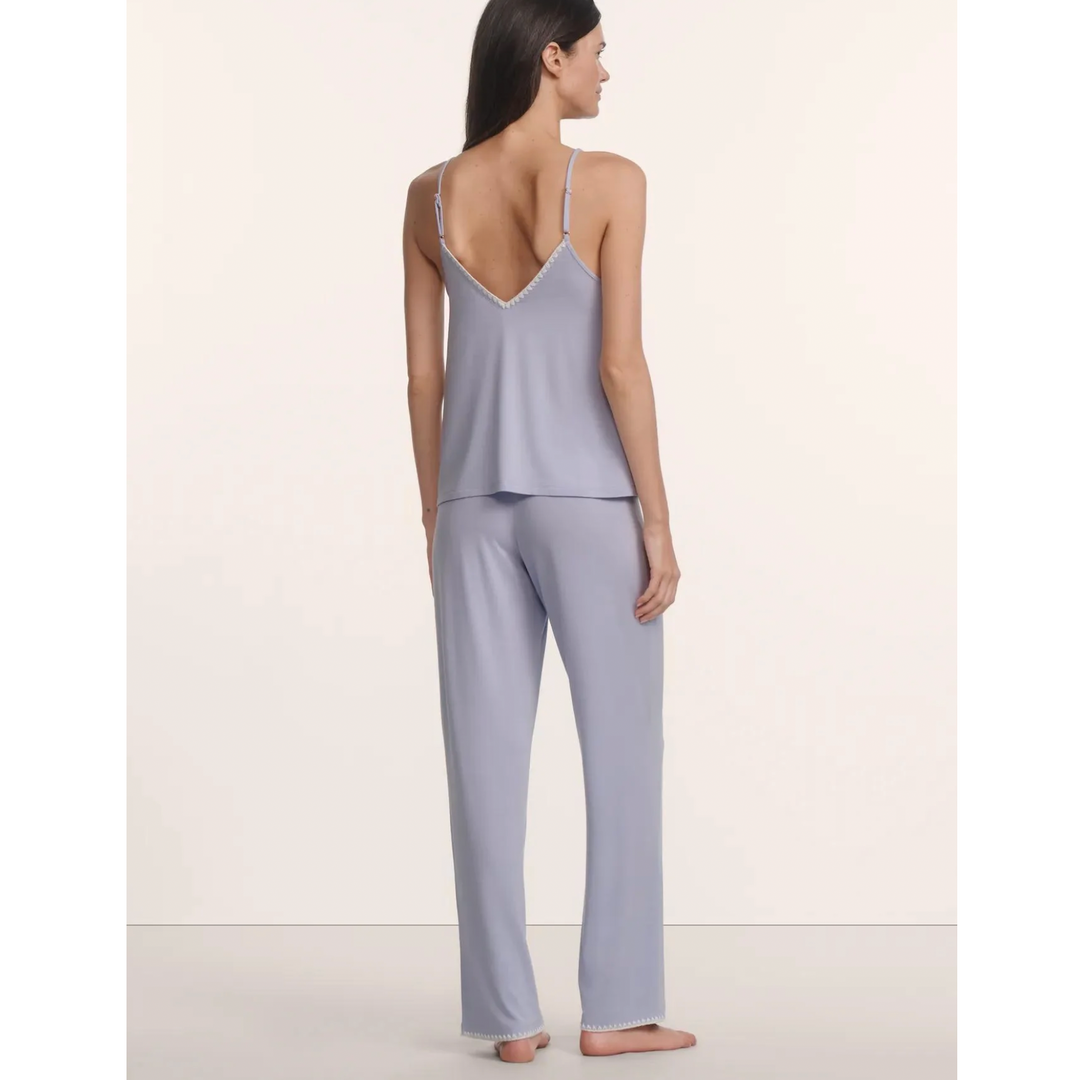 Eberjey Frida Cami Pant PJ Set C2018Z in Lavender Dusk/Ivory-Sleepwear-Eberjey-Lavender Dusk/Ivory-XSmall-Anna Bella Fine Lingerie, Reveal Your Most Gorgeous Self!
