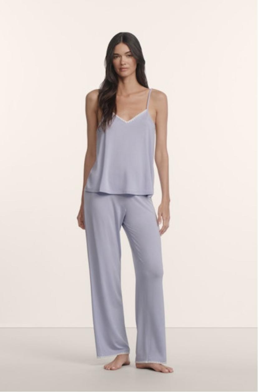 Eberjey Frida Cami Pant PJ Set C2018Z in Lavender Dusk/Ivory-Sleepwear-Eberjey-Lavender Dusk/Ivory-XSmall-Anna Bella Fine Lingerie, Reveal Your Most Gorgeous Self!