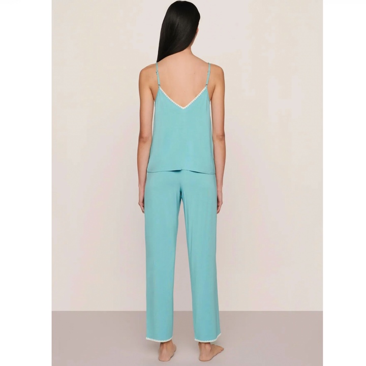 Eberjey Frida Cami / Pant PJ Set in Blue Lagoon AC2018Z-Sleepwear-Eberjey-Blue Lagoon-XSmall-Anna Bella Fine Lingerie, Reveal Your Most Gorgeous Self!