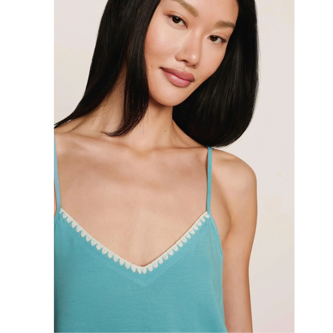 Eberjey Frida Cami / Pant PJ Set in Blue Lagoon AC2018Z-Sleepwear-Eberjey-Blue Lagoon-XSmall-Anna Bella Fine Lingerie, Reveal Your Most Gorgeous Self!