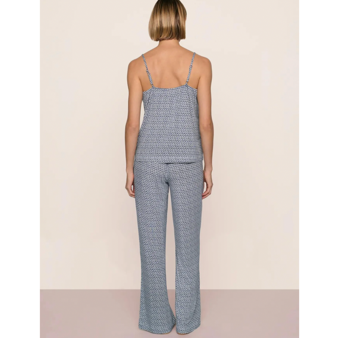 Eberjey Gisele Printed Cami/Pant set in Seashell Navy C1141Z-Sleepwear-Eberjey-Seashell Navy-XSmall-Anna Bella Fine Lingerie, Reveal Your Most Gorgeous Self!