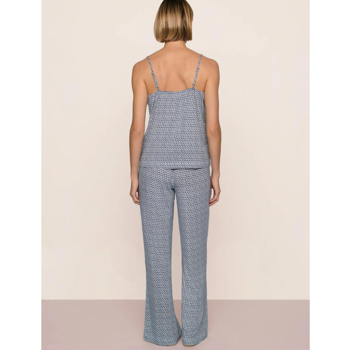 Eberjey Gisele Printed Cami/Pant set in Seashell Navy C1141Z-Sleepwear-Eberjey-Seashell Navy-XSmall-Anna Bella Fine Lingerie, Reveal Your Most Gorgeous Self!