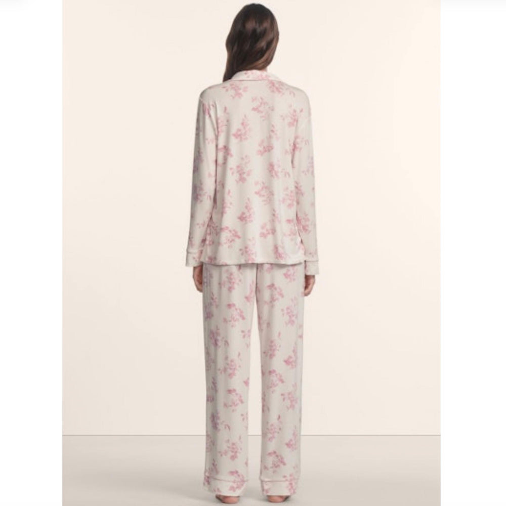 Eberjey Gisele Printed Modal Long PJ Set PJ1141 in Rose Garden Cameo-Sleepwear-Eberjey-Rose Garden Cameo-XSmall-Anna Bella Fine Lingerie, Reveal Your Most Gorgeous Self!
