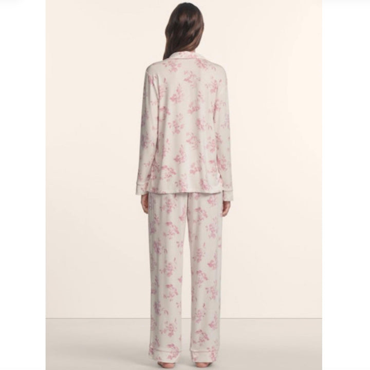 Eberjey Gisele Printed Modal Long PJ Set PJ1141 in Rose Garden Cameo-Sleepwear-Eberjey-Rose Garden Cameo-XSmall-Anna Bella Fine Lingerie, Reveal Your Most Gorgeous Self!