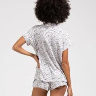 Eberjey Gisele Printed Short PJ Set in Foxtail/Ivory PJ1141S-Loungewear-Eberjey-Foxtail / Ivory-XSmall-Anna Bella Fine Lingerie, Reveal Your Most Gorgeous Self!