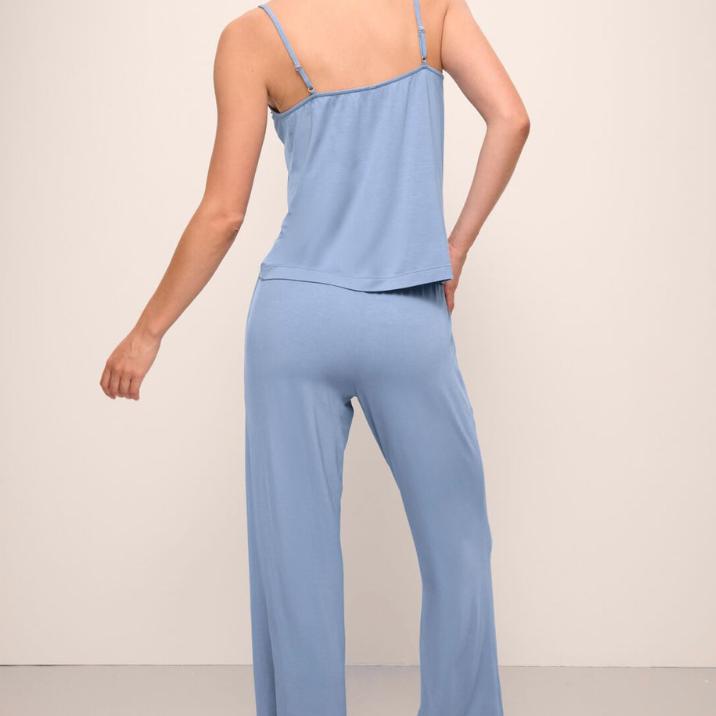 Eberjey Gisele Tencel™ Modal Cami &amp; Pant PJ Set C1018Z-Loungewear-Eberjey-Faded Denim-XSmall-Anna Bella Fine Lingerie, Reveal Your Most Gorgeous Self!