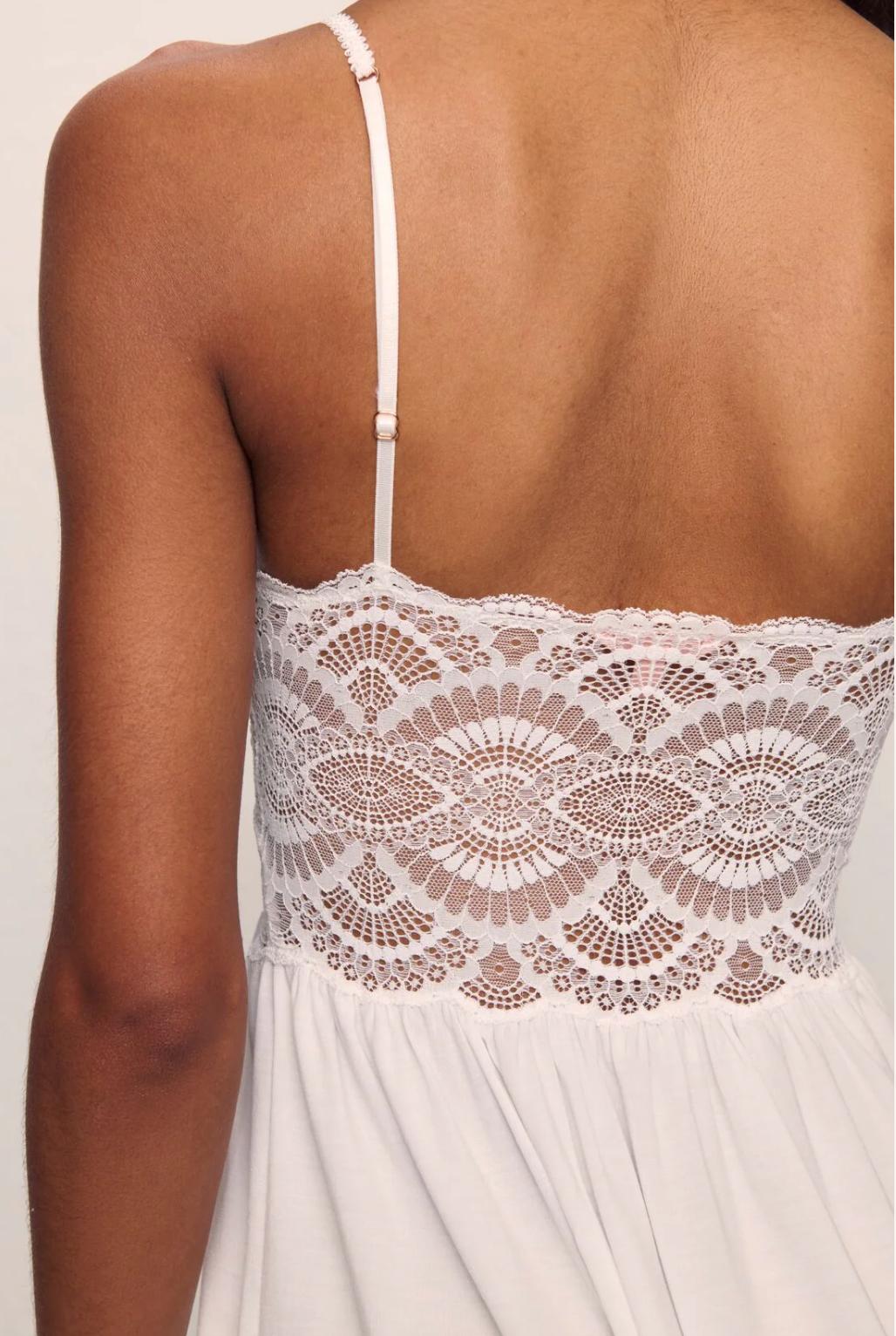 Eberjey Mariana Chemise in White S1710-Anna Bella Fine Lingerie-White-Small-