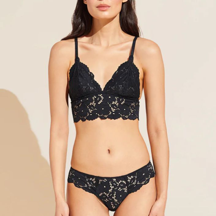 Eberjey Naya Longline Bralettte-Anna Bella Fine Lingerie-Black-XSmall-