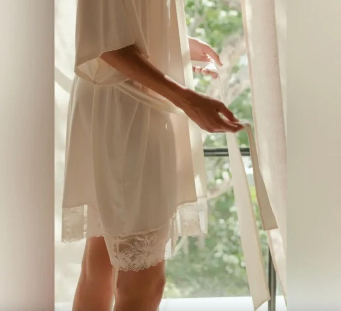 Eberjey Rosalia Robe in Ivory R1974-Robes-Eberjey-Ivory-XSmall-Anna Bella Fine Lingerie, Reveal Your Most Gorgeous Self!