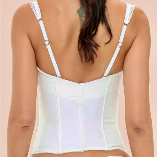 Ellipse Padded Cup Corset 171223-Corsets / Bustiers-Ellipse-Ivory-32-B-Anna Bella Fine Lingerie, Reveal Your Most Gorgeous Self!