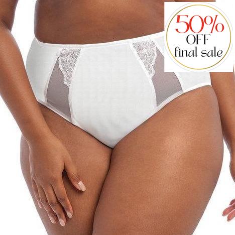 Elomi Brianna Full Brief in White EL8085-Panties-Elomi-White-Medium-Anna Bella Fine Lingerie, Reveal Your Most Gorgeous Self!