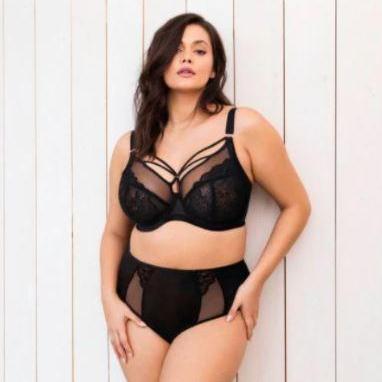 Elomi Brianna UW Plunge Bra in Black EL8080-Bras-Elomi-Black-38-E-Anna Bella Fine Lingerie, Reveal Your Most Gorgeous Self!