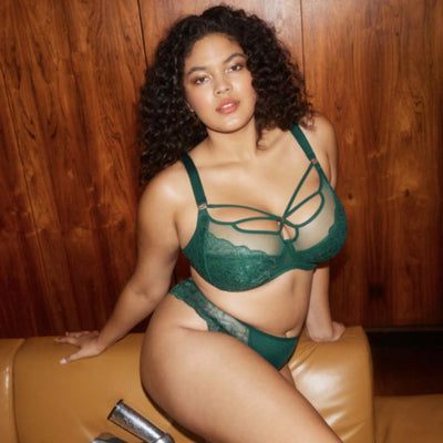 Elomi Brianna UW Plunge Bra in Rainforest EL8080-Bras-Elomi-Rainforest-38-E-Anna Bella Fine Lingerie, Reveal Your Most Gorgeous Self!